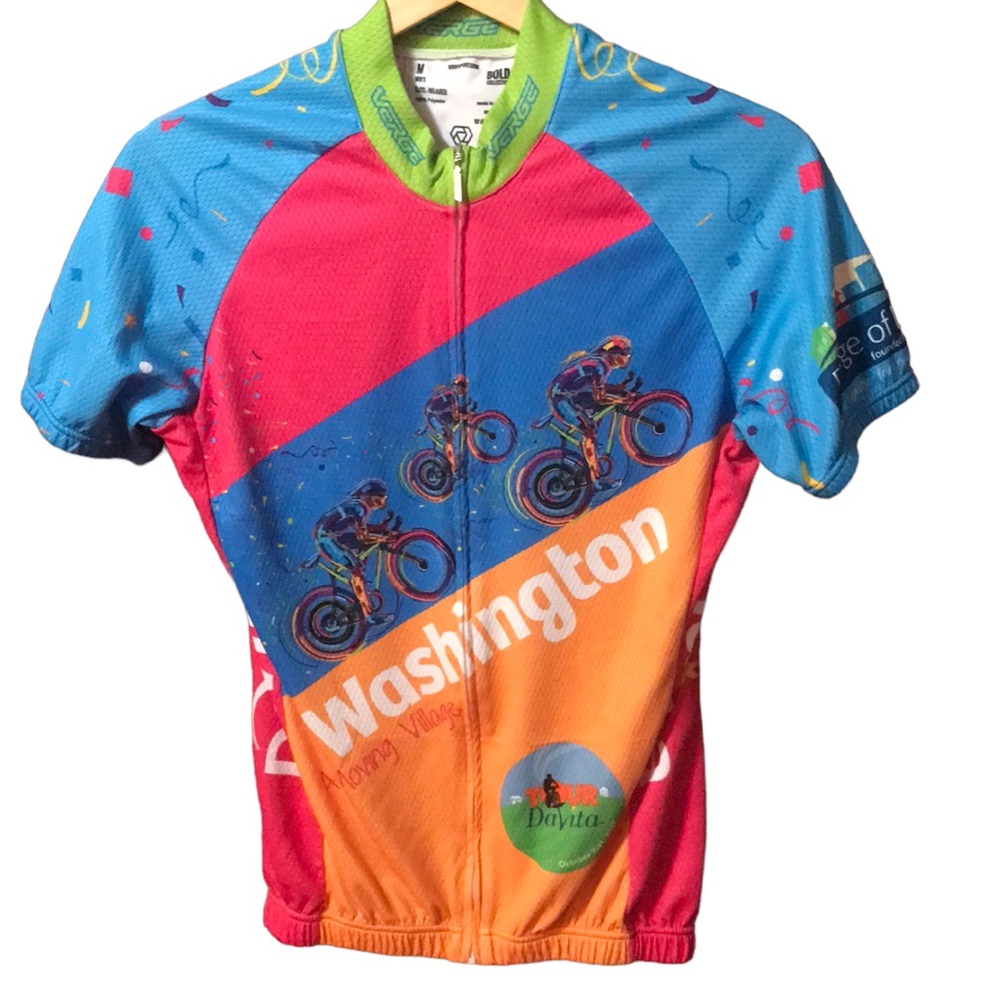Verge sport cycling full zip Washington athletic shirt size medium